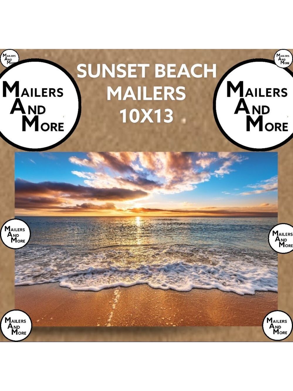 25 10X13 Poly Mailers Sunset Beach Flat PRICE FIRM - Picture 7 of 9